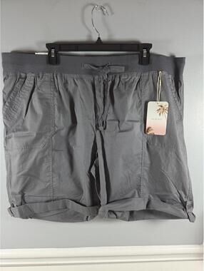 Palm Rio Women's Pull On Shorts Gray 3X NEW Summer Casual